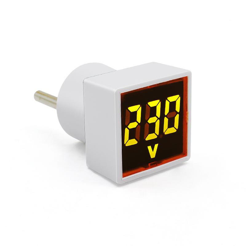 AC 220V LED Digital Display Voltage Measurement Monitor EU Plug Square Voltmeter