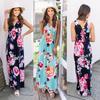2022 Floral Backless Midi Dress - Hawaiian Vacation Slit Maxi