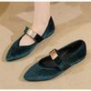 Fashion New Luxury Fashion Pointed Toe Mary Jane Shoes New Comfortable Elegant Loafers Flat Single Shoes Women Zapatos De Mujer