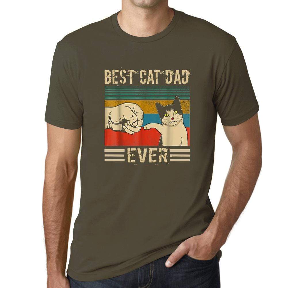 Ultrabasic Мужская футболка с рисунком Best Cat Dad Ever Fist Bump — идея для подарка