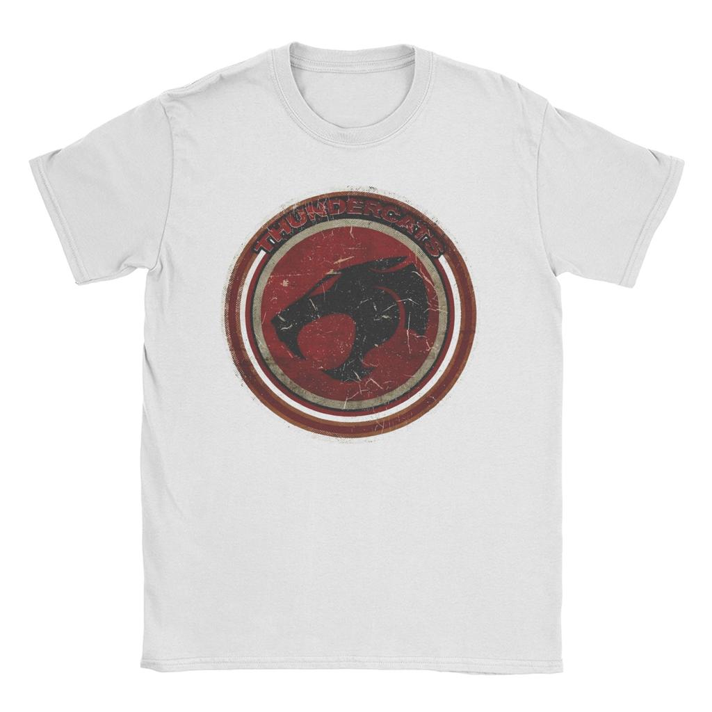 Logo Cartoon 80s Anime Lion Cool Men T Shirts Thundercats Funny Tees Short Sleeve Crew Neck TShirts Cotton 4XL 5XL Clothes