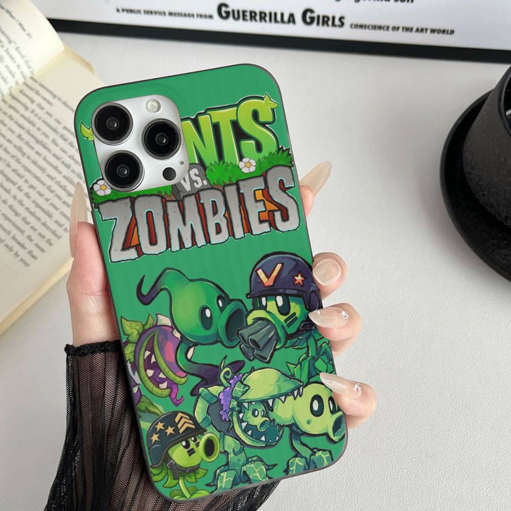 Чехол для телефона Plants Vs Game Z-Zombies для iPhone 11 12 13 14 15 16 17 Pro Max PLUS Pro Wave Гофрированный силиконовый чехол