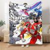 Custom Name Power Rangers Teamup Party Blanket For Couch Bed Plush Cozy Fuzzy Blanket Super Soft Warm Blankets For Fall And Winter 0916262