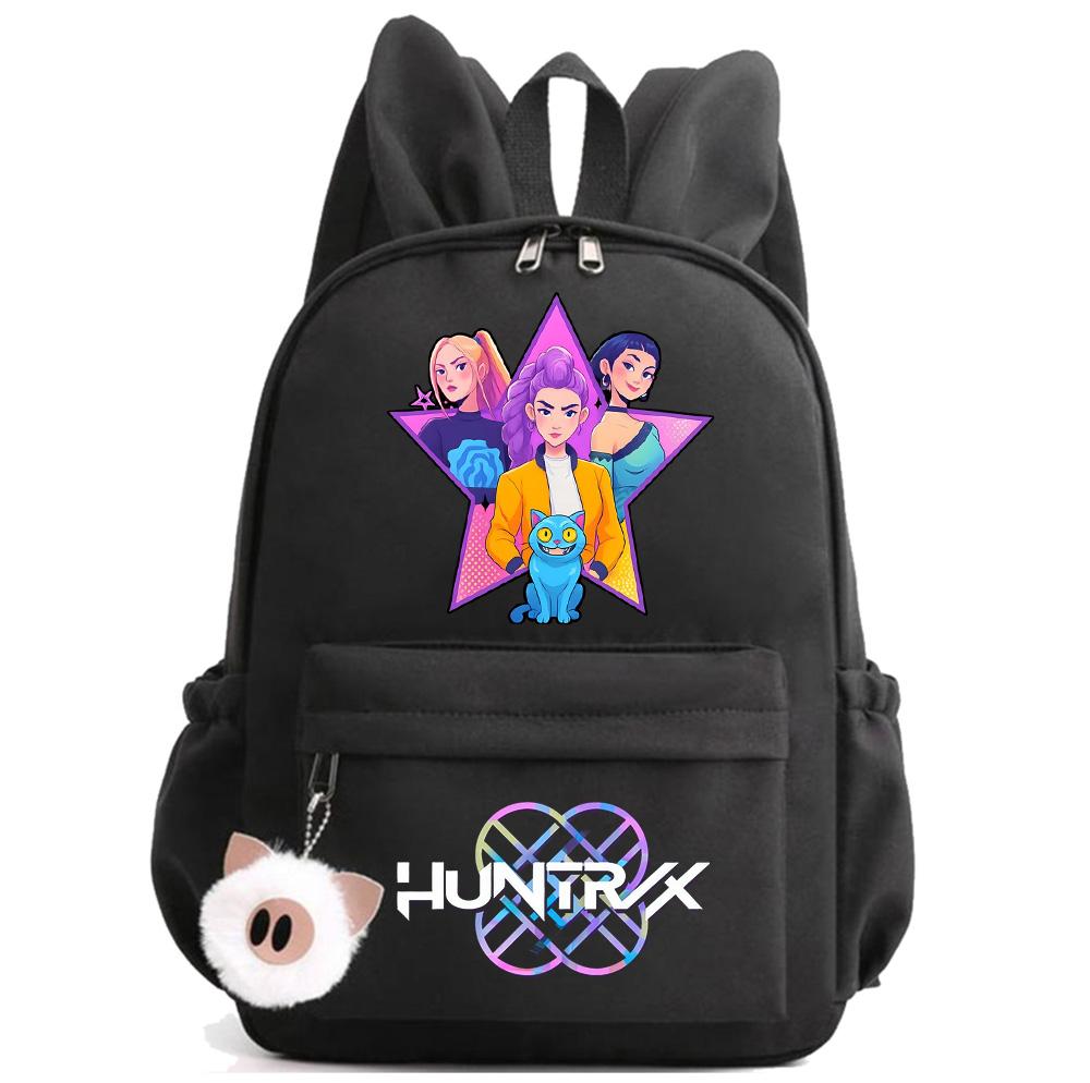 Аниме Мультфильм K-Pop Охотники на демонов Печатный рюкзак для подростка Детей Ученика Школьная сумка Девочка Ребенок Подарок Женщин Большая вместимость Водонепроницаемая Дорожная сумка