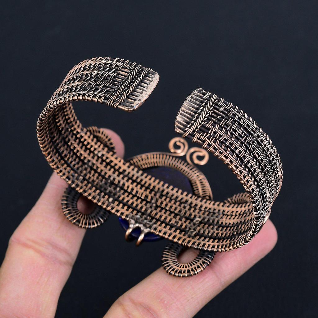 Lapis Lazuli Bangle Handmade Jewelry, 925 Solid Sterling Silver Bangle Designer Gemstone Jewelry Bangle, Gift For Mom