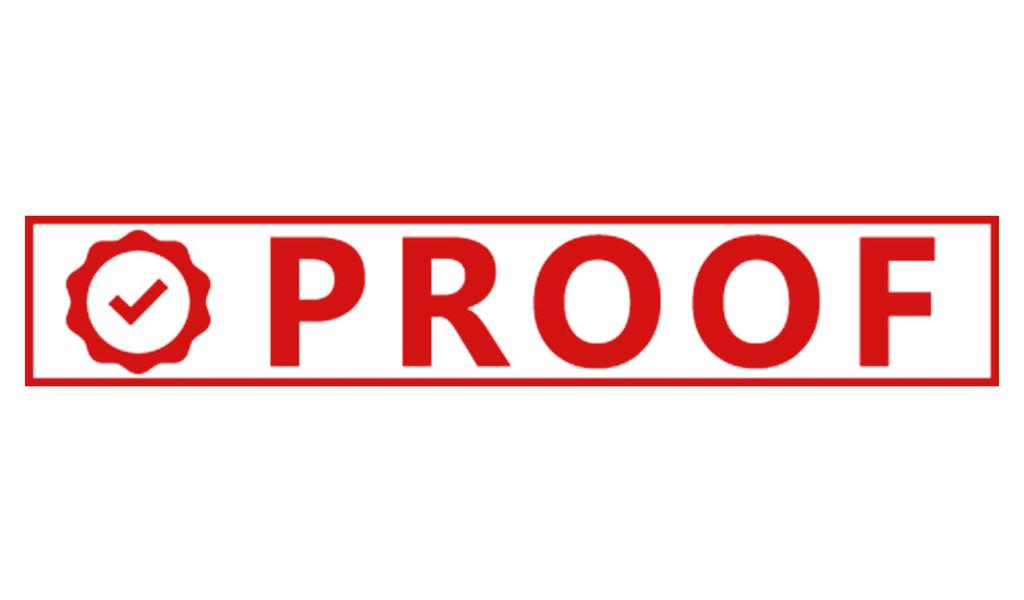 Printtoo Резиновый штамп Proof Self Inking Stamp с предварительно нанесенной краской, офисный штамп - канцелярские принадлежности для домашнего офиса, черный - 42 x 9