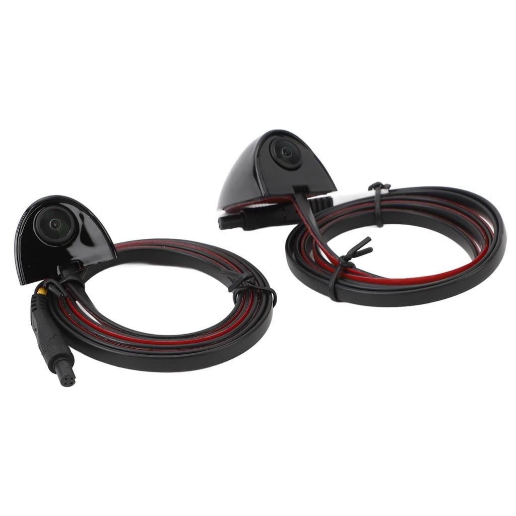 Камера слепых зон автомобиля с ночным видением, крепление на ленту, камера бокового обзора, система видеонаблюдения для камеры (черный)