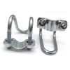 1Pcs Durable Double U-Cross U Bolt Cross Clamp Scaffolding Fixing Hose Clamp Screw Galvanized Tube Pipe Clip