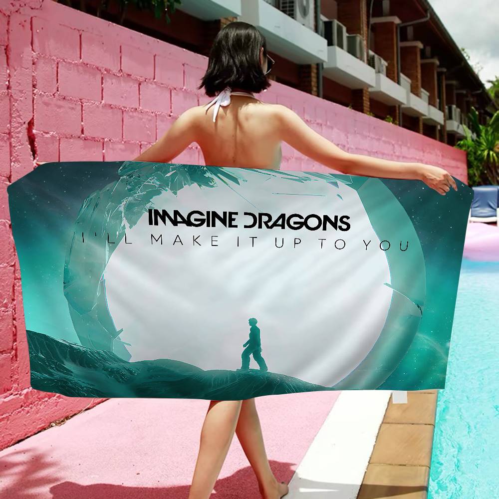 Band I-Imagine Popular D-Dragons Microfiber Blanket Quick Drying Beach Towels Oversized Printing Super Absorbent Pool Blanket