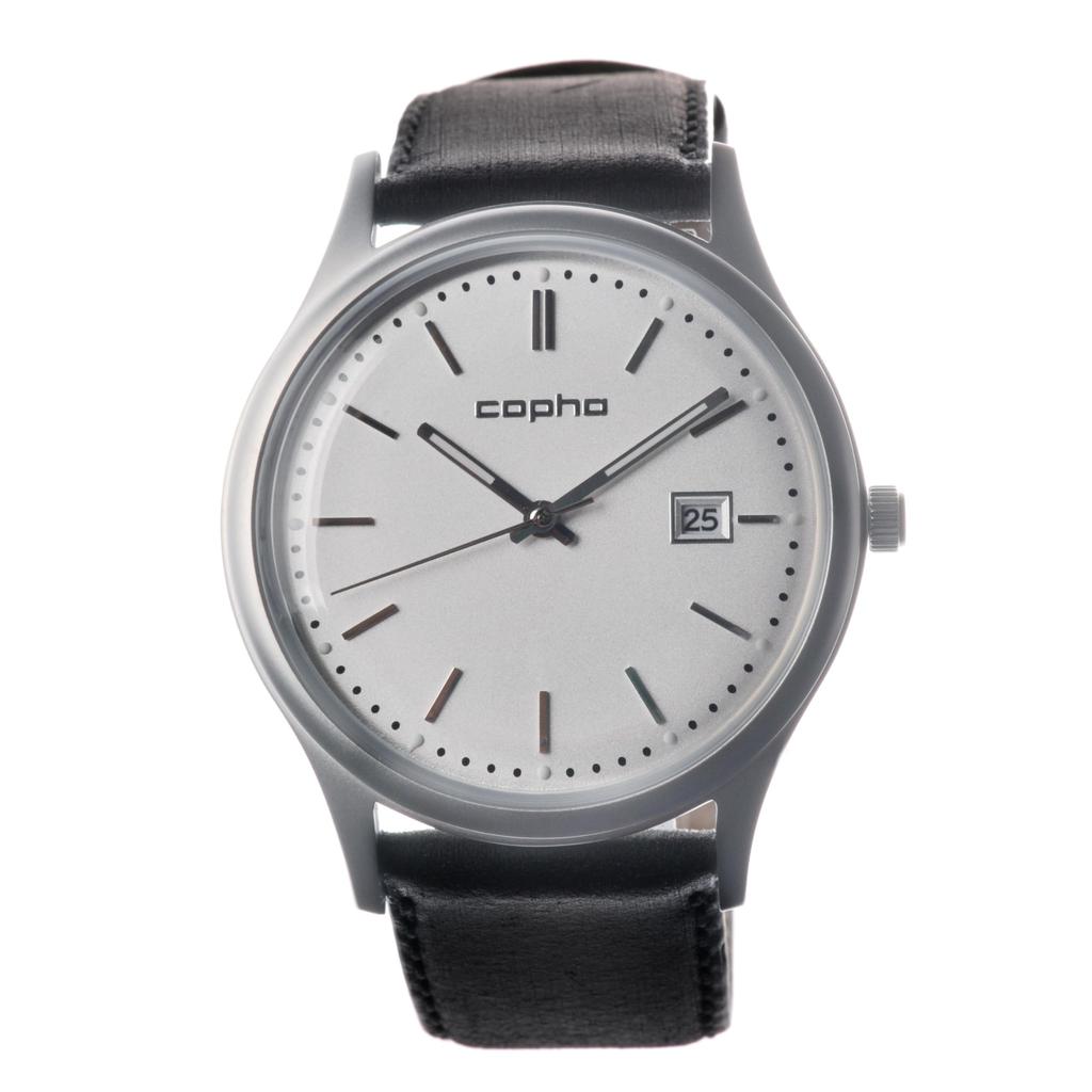 Kopha Dress Scandinavian Quartz Officially SLIM CLASSIC Slim White x Watch, Design, Battery-Operated Movement, Imported, 42, Belt, Black, Men's