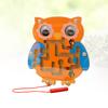 1pc Magnetic Wooden Bead Maze Puzzle Wooden Toys Cartoon Owl Shape for Kids (Random Color)