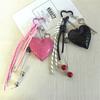 Leather Lovely Heart Key Chain Hanging Handmade Heart Keychain  Jewelry Accessories