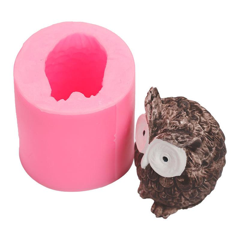 Силиконовая форма «сделай сам», Сова, 3D Сова, шоколадная помадка, силиконовая форма, изготовление кубиков льда, модель свечи, посуда для выпечки