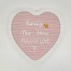 Heart Shaped Felt Message Board Home Decoration Letter Board Size 26x25.5cm Ornament