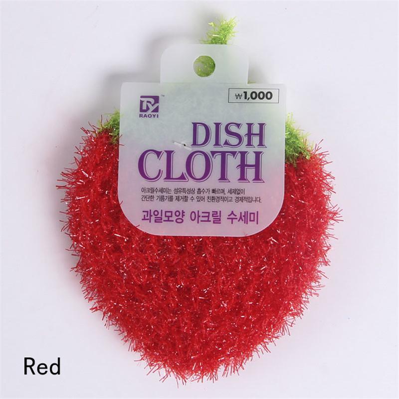 Кухонное полотенце Клубника Полиэстеровая пряжа Крючок Кухонный инструмент 1 шт. KTY