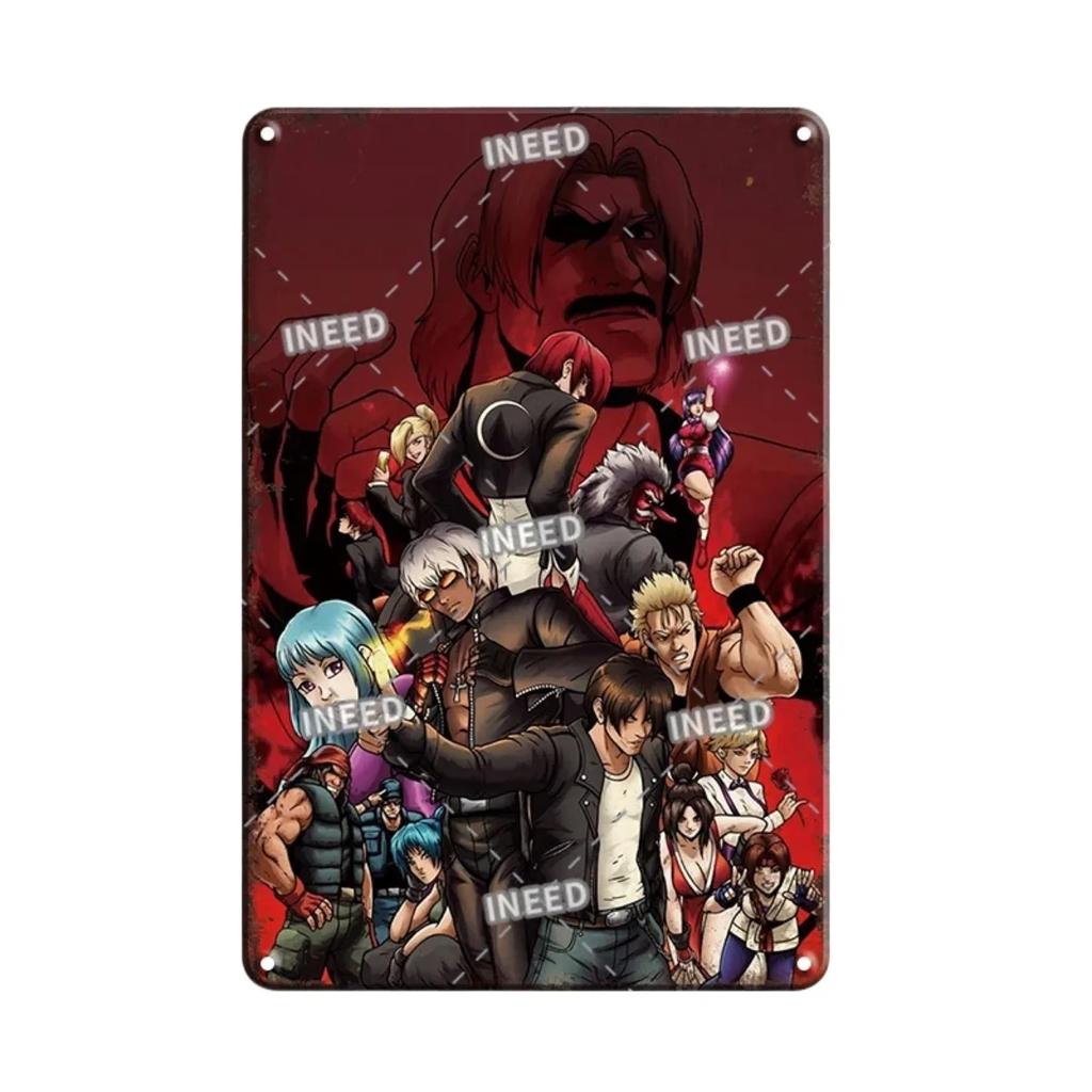 Vintage King Of Fighters Metal Tin Sign  Classic KOF Game Poster Retro Gamer Room Decor  Wall Art Plaques for Home Decor