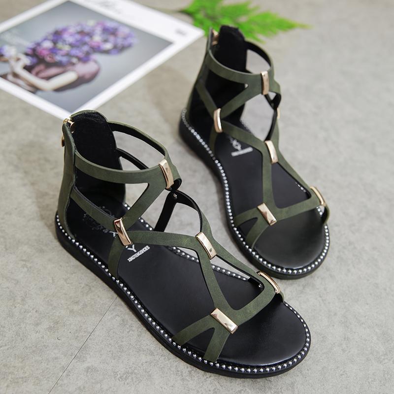 Сандалии женские на плоской подошве, удобные и легкие сандалии, обувь Zapatos Mujer