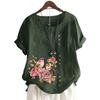 Women's Short Sleeve Cotton Top with Popular Floral Print In 11 Vibrant Colors