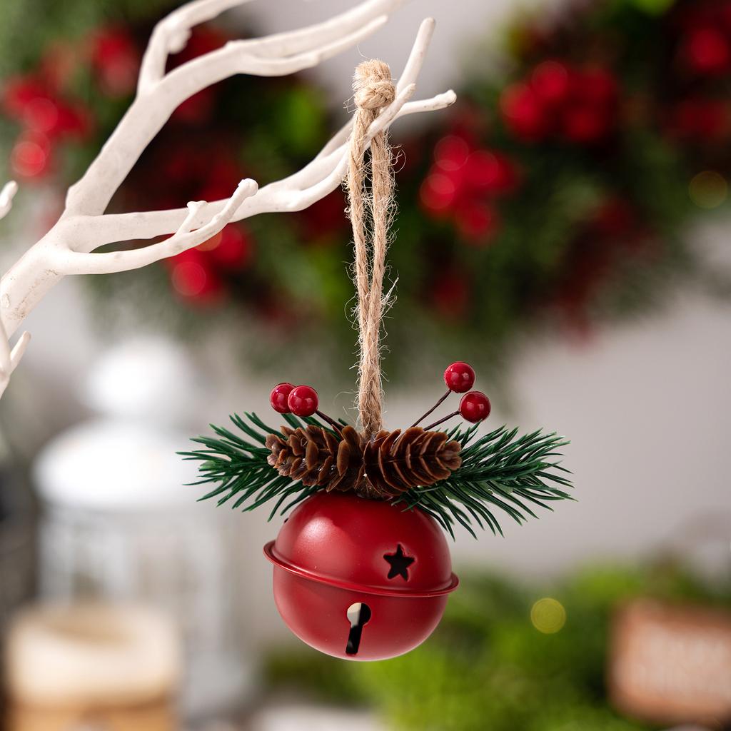 Retro Metal Christmas Jingle Bells Ornaments Set for Tree Decoration And Window Memorial Festive Gift