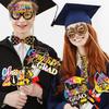 30pcs Bachelor Cap GRAD Photography Decor Class of 2025 Dress Up Costume Mask  Graduation Season