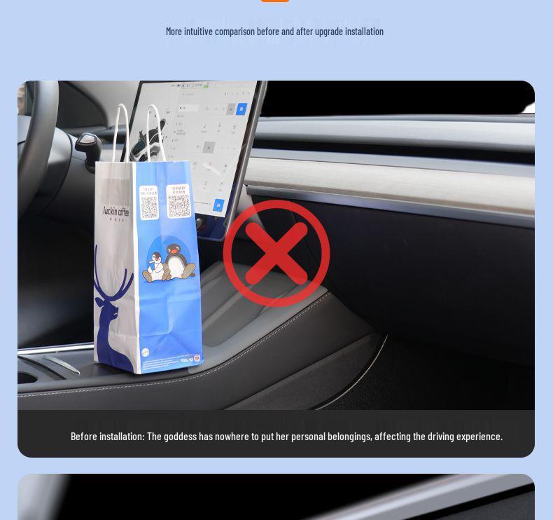 Passenger Side Glove Box Hook for Tesla Model Y/3 - Updated Interior Accessory