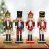 Elegant 25cm Wood Nutcrackers Statue Artistic Tabletop Decoration for Nut Cracking and Display Stylish Desktop Ornament