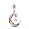 Fit Original Bracelet Copper Moon Series Charms Beads Inlaid Zirconium Luna Cat Dangle Pendants Diy Jewelry