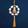 Good Luck Boxwood Small Buddha Pendant Bodhi Lotus Tassel Car Hanging Car Single/Double Ring Ornaments Car Rearview Pendant