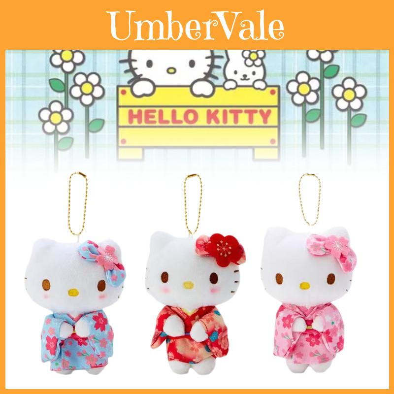 Очаровательный брелок-плюшевая кукла Hello Kitty с дизайном в японском кимоно, в нескольких цветах