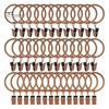 10 Pcs Curtain Rings with Clips Polished Iron No Tools Needed Snap-On Design Easy To Use Curtains Clamps with Hooks Curtain Accessories for Bathroom