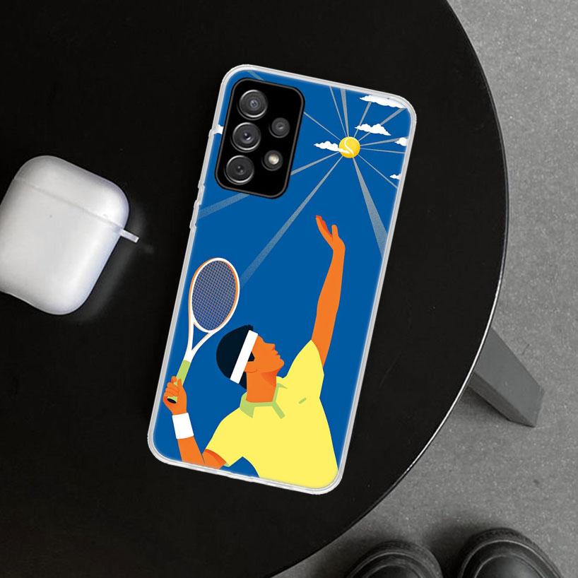 Tennis Sport Phone Case for Samsung Galaxy A17 A16 A26 A36 A56 A57 A37 A15 A25 A35 A55 A14 A24 A34 A54 A13 A23 A33 A53 Galaxy A1