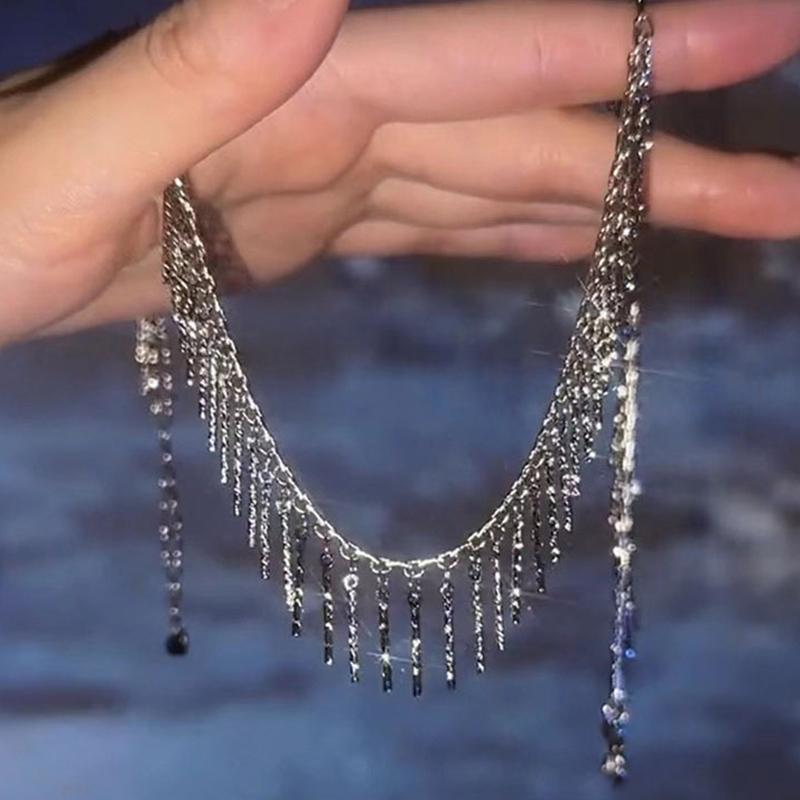 Короткое ожерелье с кисточками, чокер для женщин, воротник-чокер, модные винтажные украшения, подарок на вечеринку