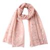 Women Printing Silk Scarf New Autumn Winter Retro Christmas Gift Snowflake Silver Polka Lady Print Casual Voile Shawls Wraps Scarf