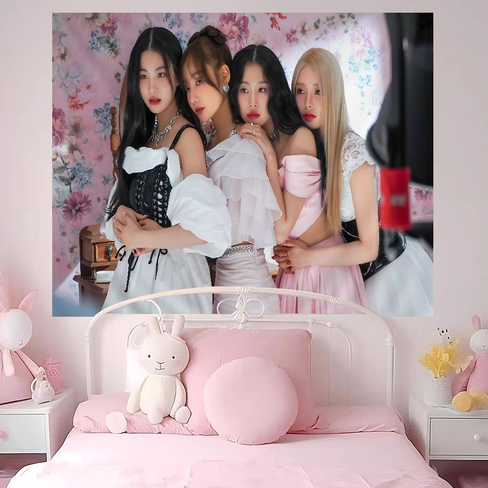 Kpop Group Ffifty Fifty Anime Tapestry Hanging Tarot Hippie Wall Rugs Dorm Home Decor