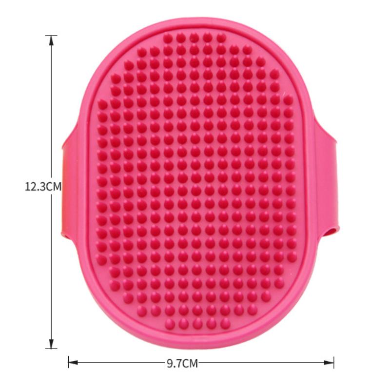 Rubber Dog Bath Massage Brush Fur Grooming Comb Pet Cleaning with Adjustable Belt Antislip Silicone Washing Glove Hair