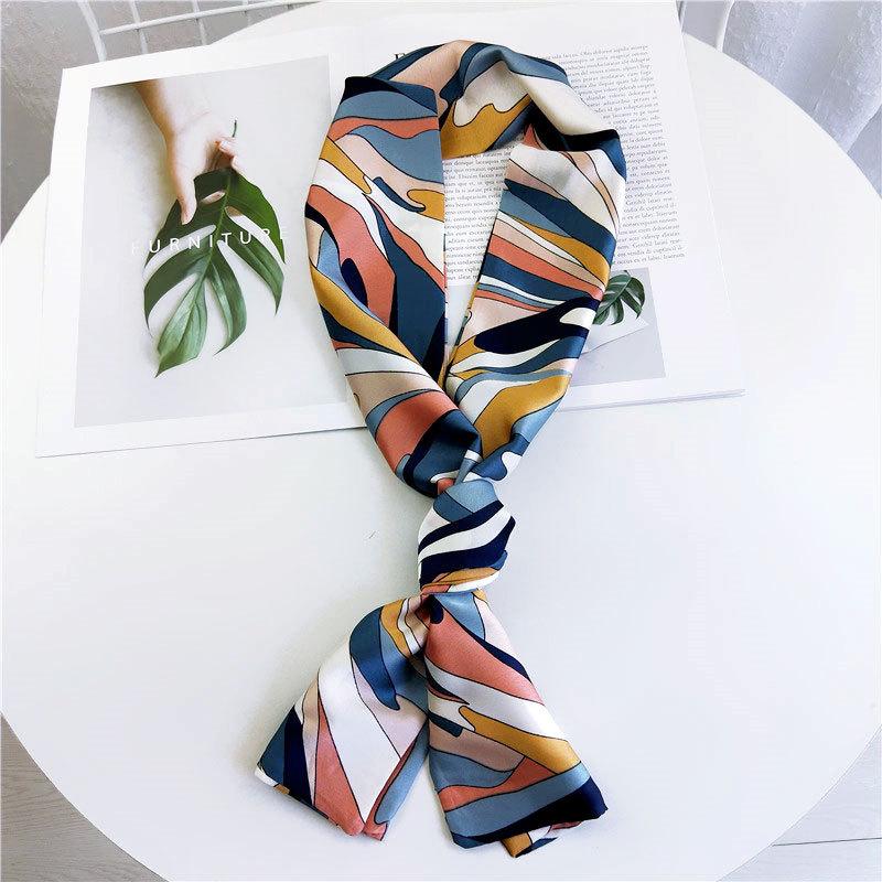 New Scarves Silk Scarves Women'S Spring And Autumn Season Long Decorative Professional Scarves Summer Thin Styles Paired With Shirts Stylish