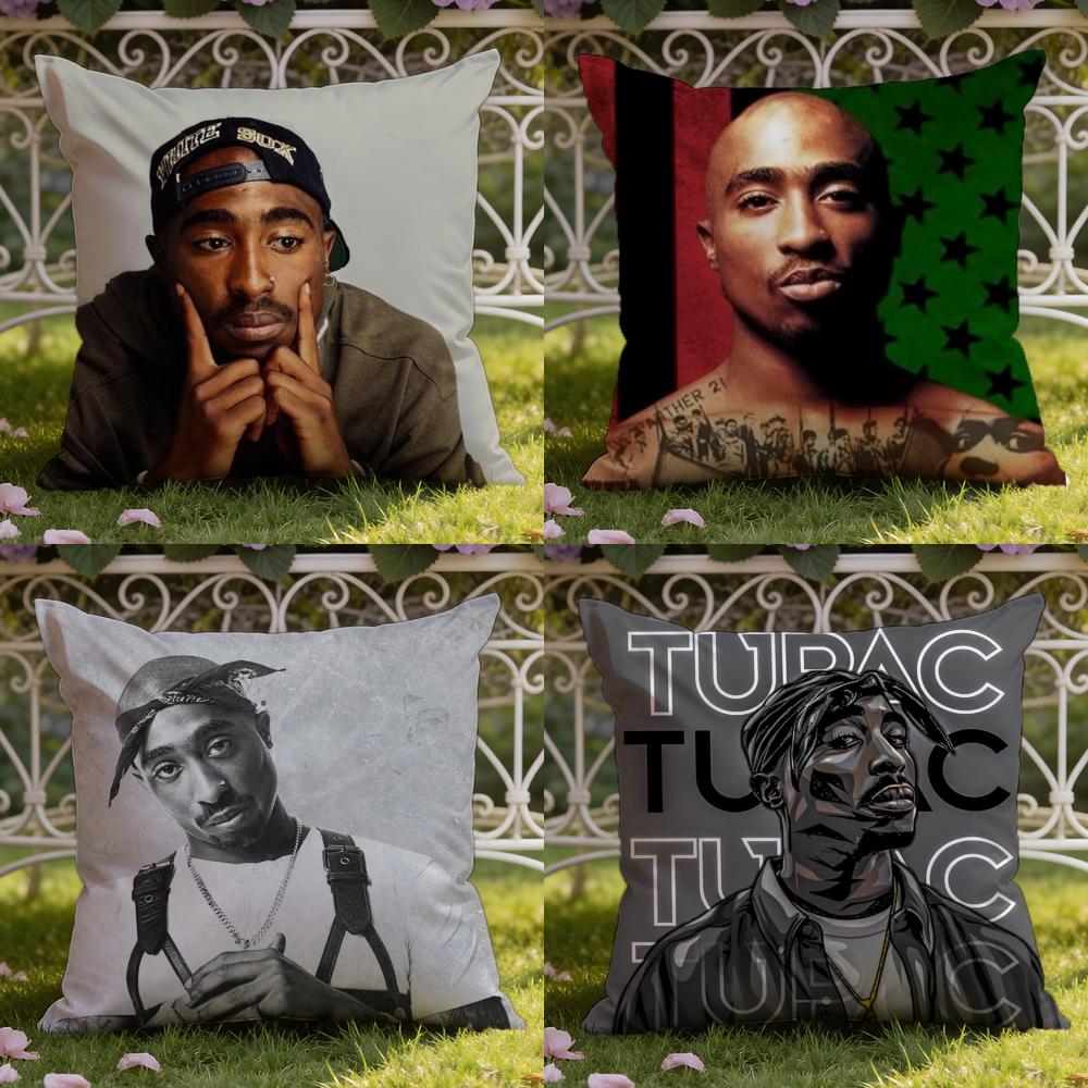 2P-PAC Tupac S-Shakur Чехол-подушка для дома и автомобиля, двойного назначения: Двусторонняя конструкция для максимального комфорта