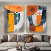 Modern Abstract Faces Geometric Canvas Painting Contemporary Wall Art Pictures Posters and Prints Living Room Home Decoration