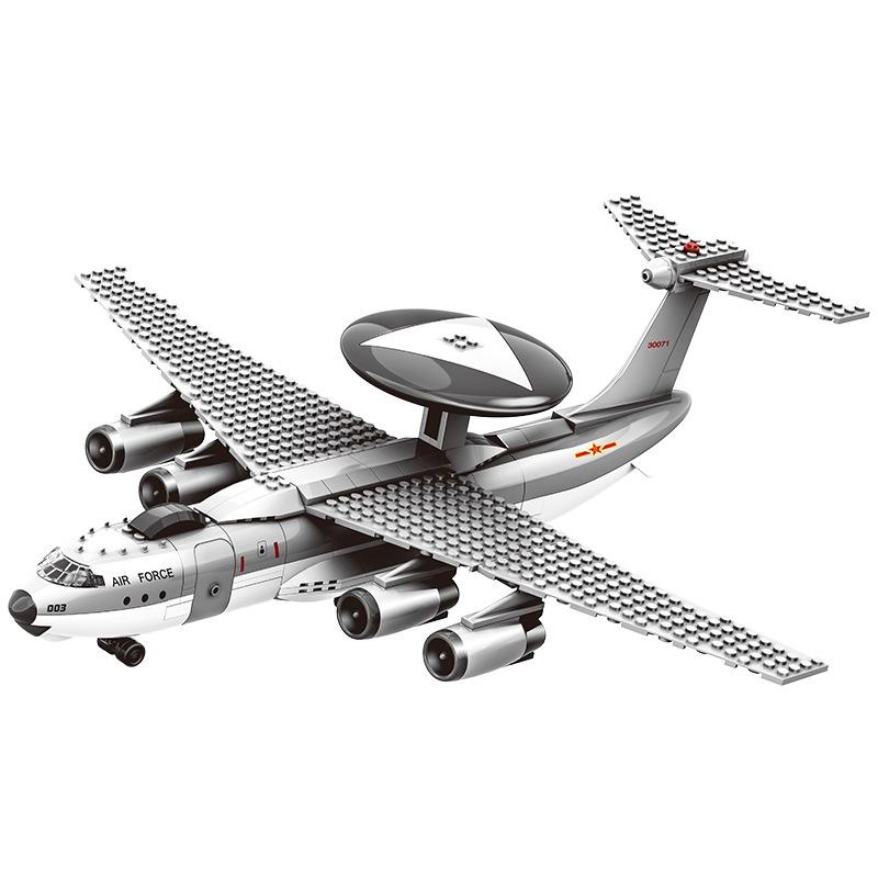 OUZEY Военный AWACS Модель 2000, Мини-конструктор из блоков, Игрушка для ВВС для Подростков