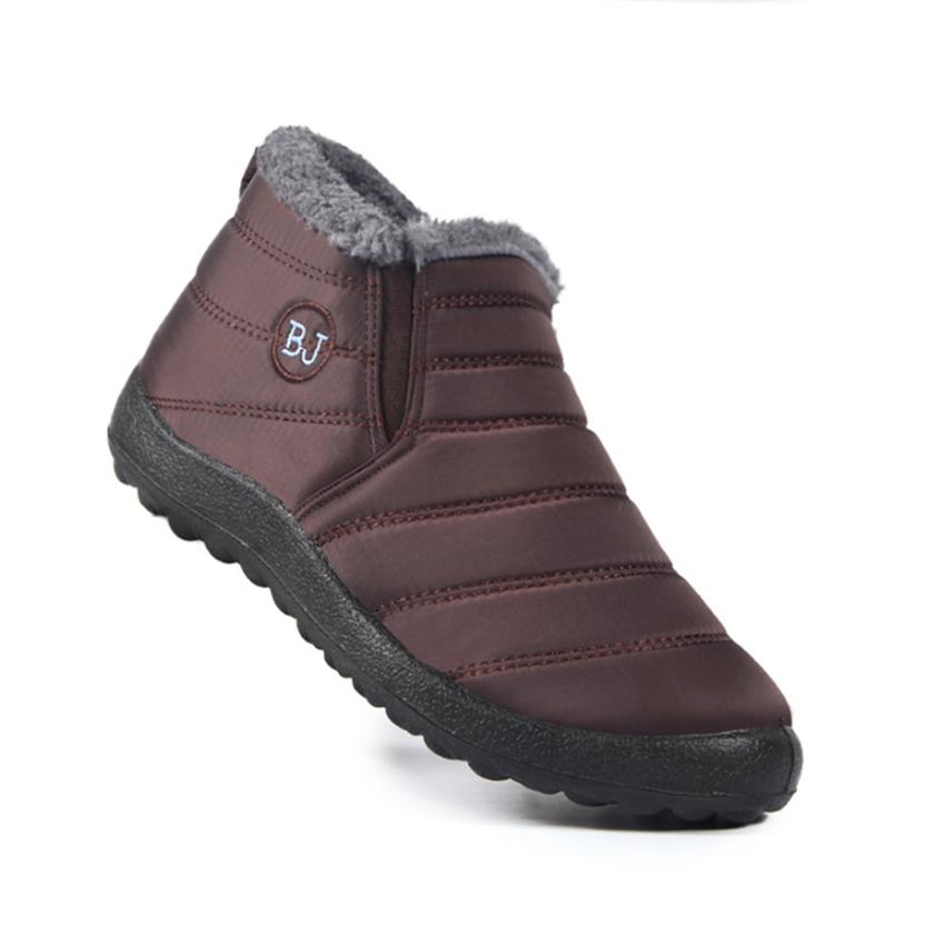 Женские ботинки на зимнем меху, женская обувь на платформе, новая обувь без шнуровки, женские ботильоны, непромокаемые зимние ботинки на плоской подошве, Botas Mujer, женские ботинки