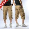 Мужские летние камуфляжные шорты карго свободного кроя - больших размеров, средней длины, с 7 карманами
