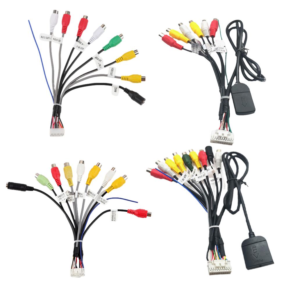 Автомобильный стереомагнитола RCA выход AUX жгут проводов разъем адаптера сабвуфера кабель слот для SIM-карты 4G автомобильный радиокабель 20-контактный разъем