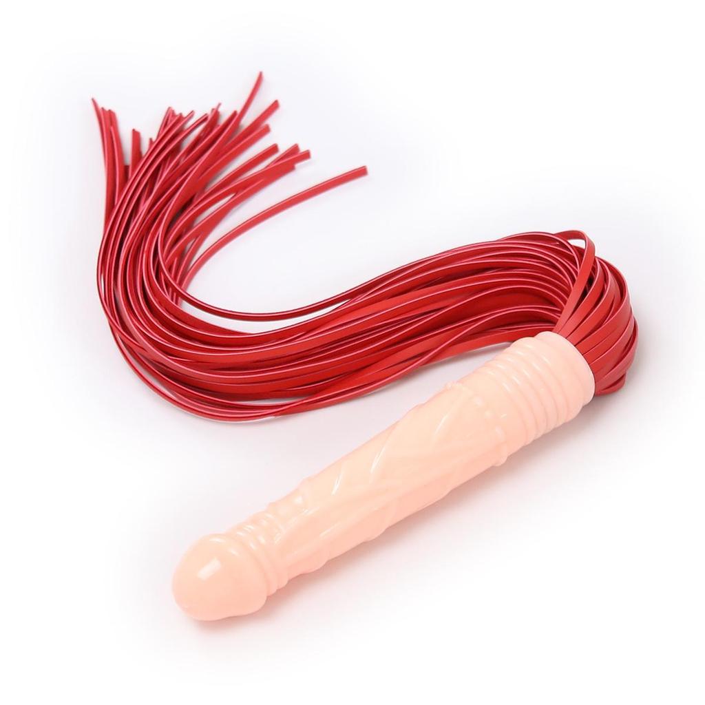 VaHppy Ручка-хлыст-фаллоимитатор 62 см, 160 г, SM-игрушки для взрослых с пенисом, двойного назначения, бахрома, конский хвост, кондиционирование, порка, флирт пары