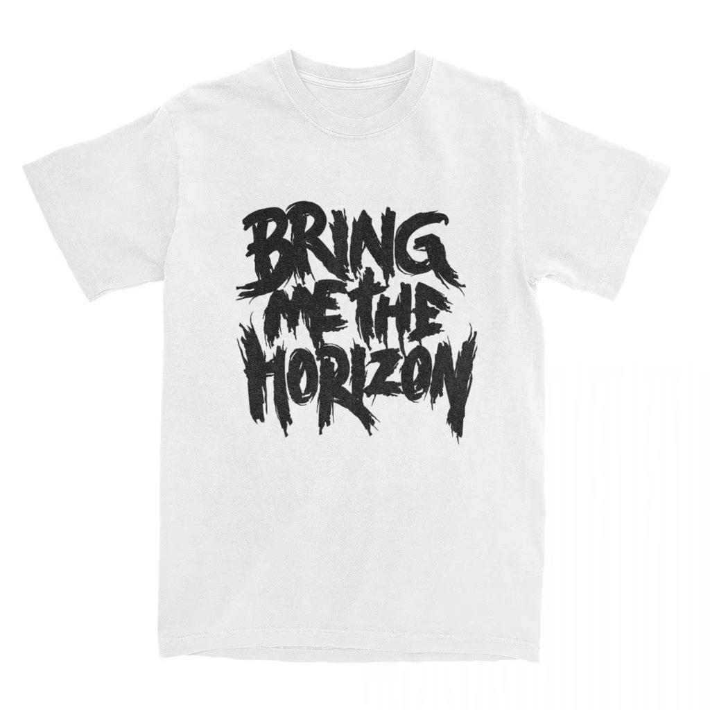 Футболка Bring My Horizon Футболка BMTH Music Футболка с коротким рукавом Y2K Забавный топ Летний хлопок Круглый вырез Очень большая Харадзюку