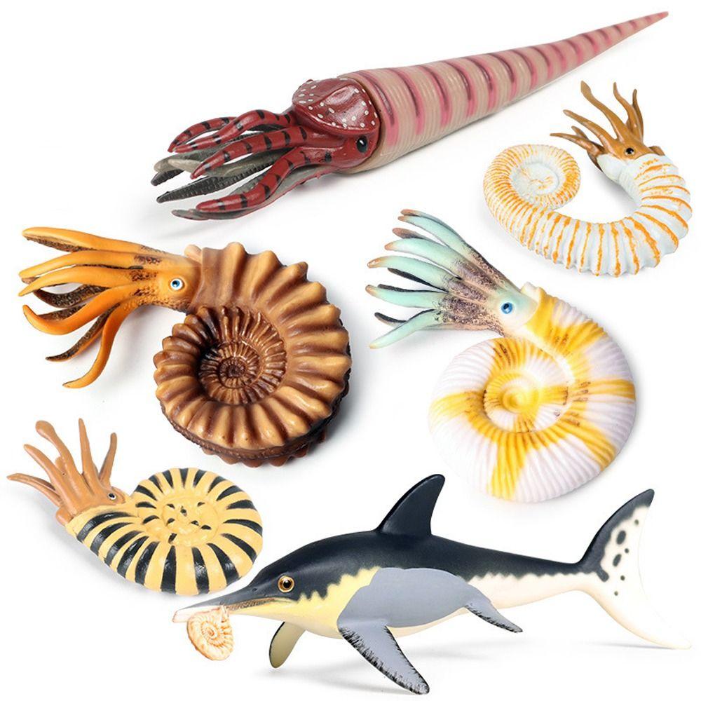 Prehistoric Ocean Animal Figure Nautilus Trilobite Figure Marine Life Figurines Children Gift