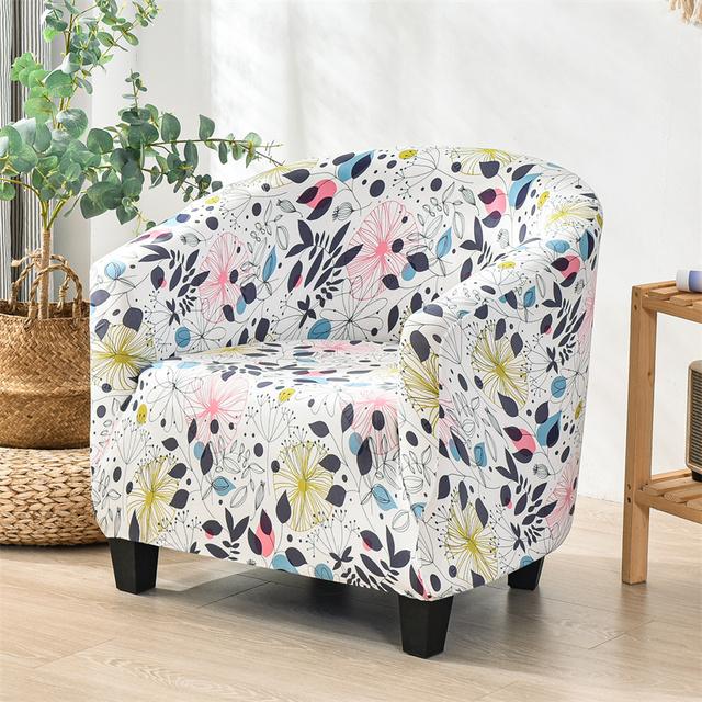 Чехол на кресло для ванны с цветочным рисунком, чехол для одноместного дивана из спандекса, Чехлы для дивана в богемном стиле, эластичные чехлы для отеля, гостиной