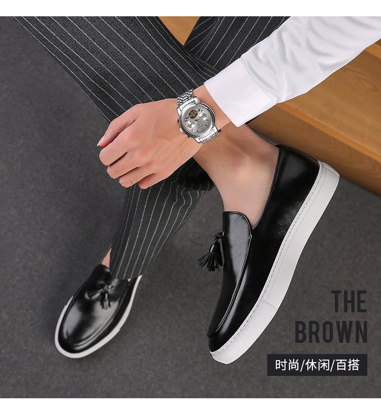 Мужская кожаная обувь Мода Италия Повседневная обувь Деловая офисная обувь Комфортная обувь для вождения для мужчин Слипоны Лоферы Большой размер