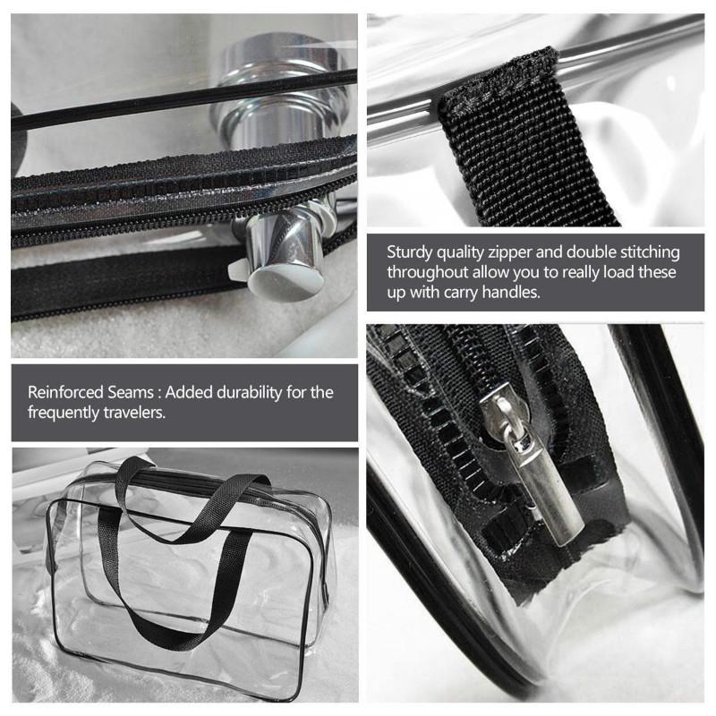 Multi-function Trend Transparent Waterproof Wash Bag Travel Storage Bag Cosmetic Bag Pvc Three-piece