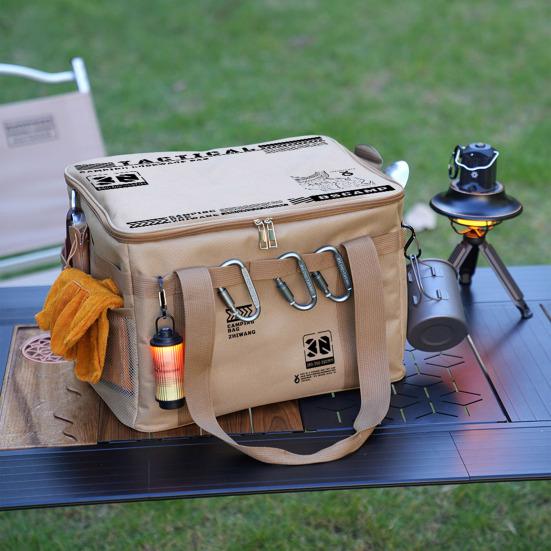 Тактическая сумка для хранения кемпингового снаряжения Yousheng 42 л, органайзер-тоут, с перегородками, водонепроницаемая ткань Оксфорд, складной органайзер для посуды для кемпинга