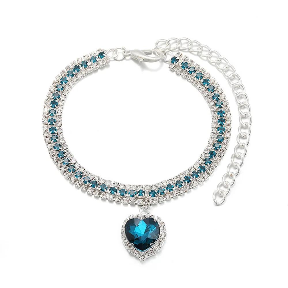 Милый ошейник для кошек, красивые стразы, ожерелье для щенков и собак, аксессуары для кошек, ошейник для кошек с бриллиантами, ожерелье для котят